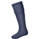 Lewis Hose in Ancient Blue, crafted from luxurious Merino wool blend, showcasing unique marled colorways, perfect for kilt outfits.