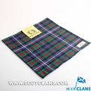Wool Tartan Pocket Square in Robertson Hunting Modern Tartan, crafted from 100% pure new wool, adding elegance to formal wear.