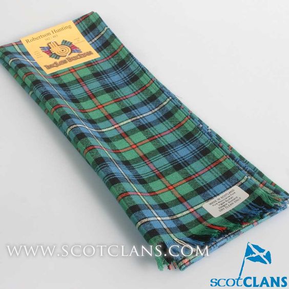 Wool Scarf in Robertson Hunting Ancient Tartan