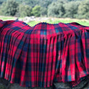 Robertson Red Modern Heavyweight Hand Stitched Kilt displayed in vibrant tartan pattern, showcasing its craftsmanship.