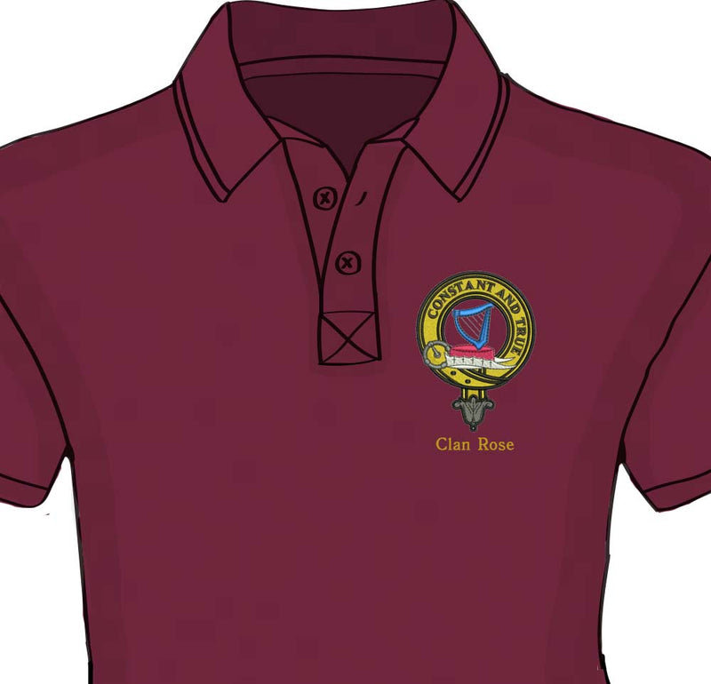 Rose Clan Crest Embroidered Polo