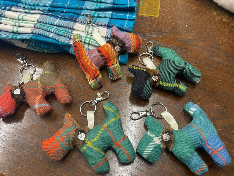 Handmade Scotty Keyring - in any tartan