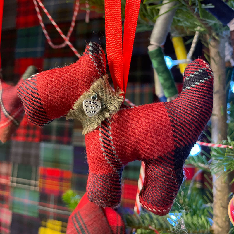 Tartan Scotty Dog Christmas Ornament in Any tartan