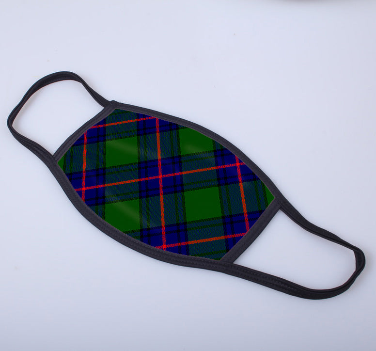 Shaw Green Modern Tartan Printed Face Mask