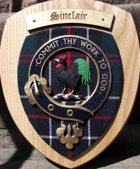 Sinclair Clan Crest Plaque