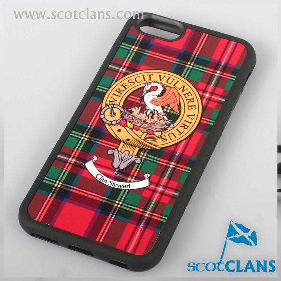 Stewart Tartan and Clan Crest iPhone Rubber Case - 4 - 7