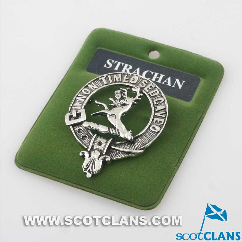 Strachan Clan Crest Badge in Pewter