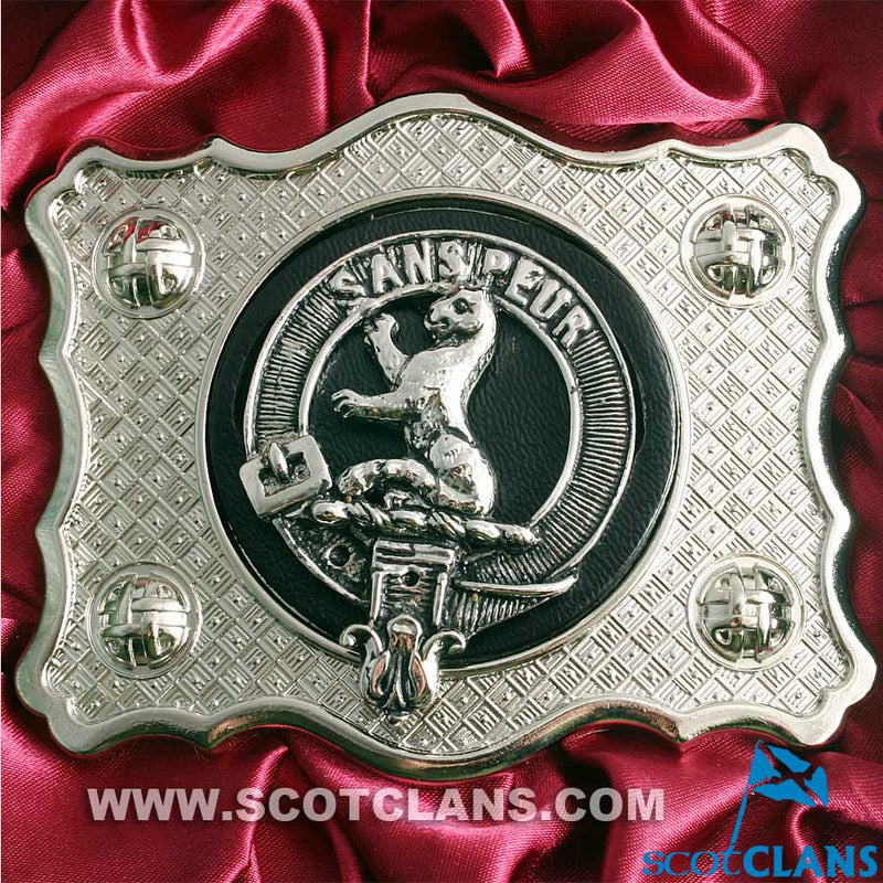 Sutherland Pewter Clan Crest Buckle For Kilt Belts