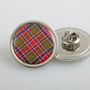 Round Tartan Pin Badge