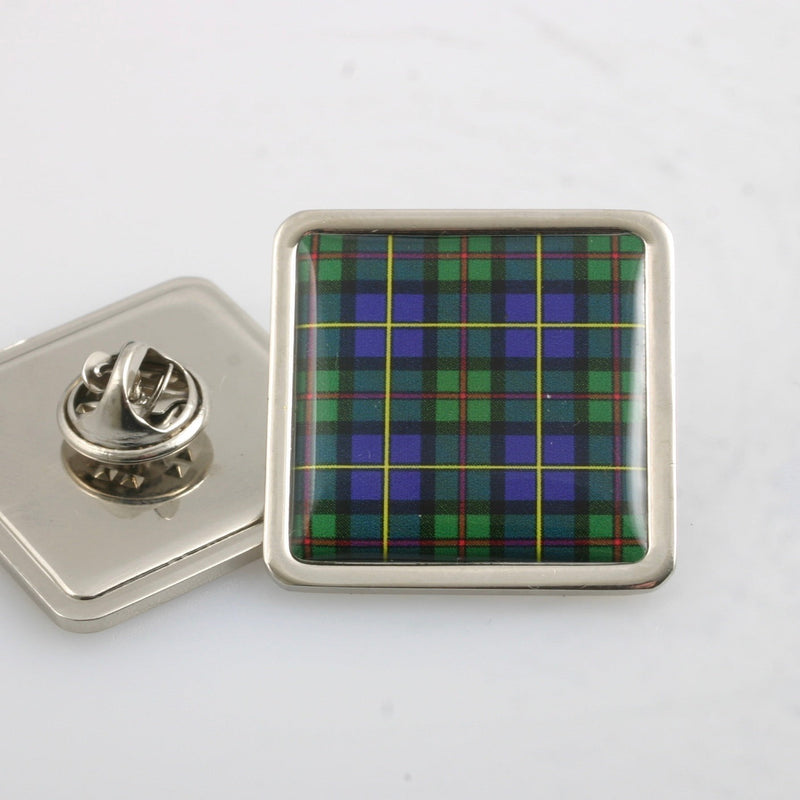 Square Tartan Pin Badge