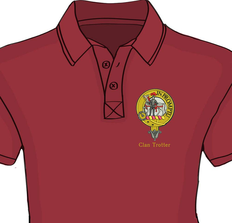 Trotter Clan Crest Embroidered Polo