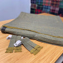 Green Onion Tweed Hand Stitched Kilt