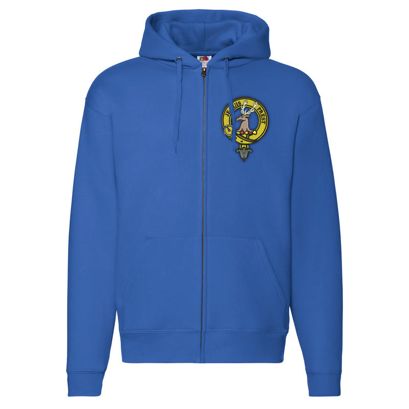 Unisex Clan Crest Embroidered Full Zip Hoody